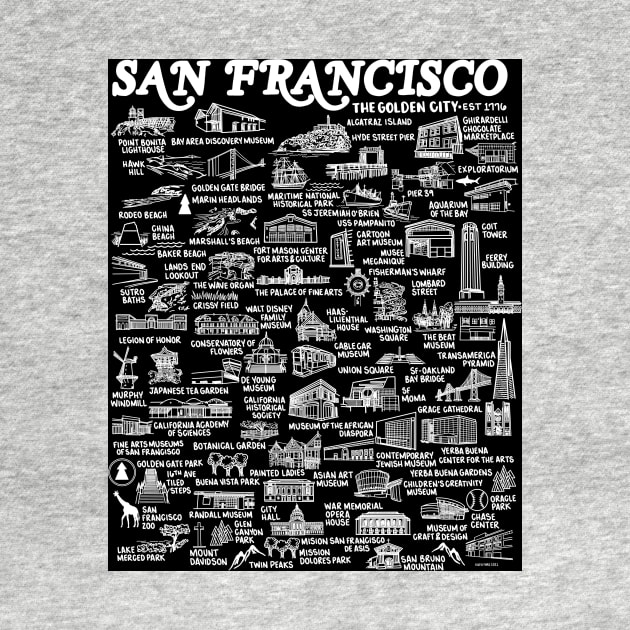 San Francisco Map by fiberandgloss